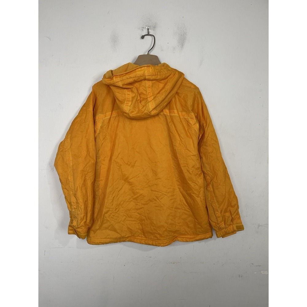 LL Bean Womens Jacket Medium Yellow Gorpcore Hiking Outdoor Fleece Lined Vintage - Picture 3 of 12